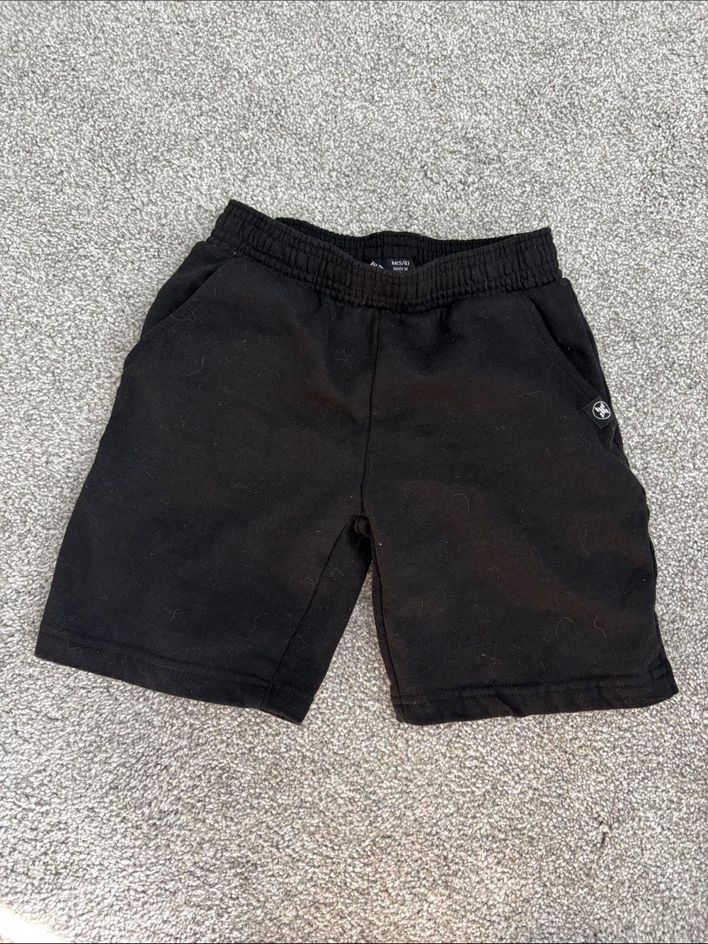 RBX Kids Black Elastic-Waist Shorts